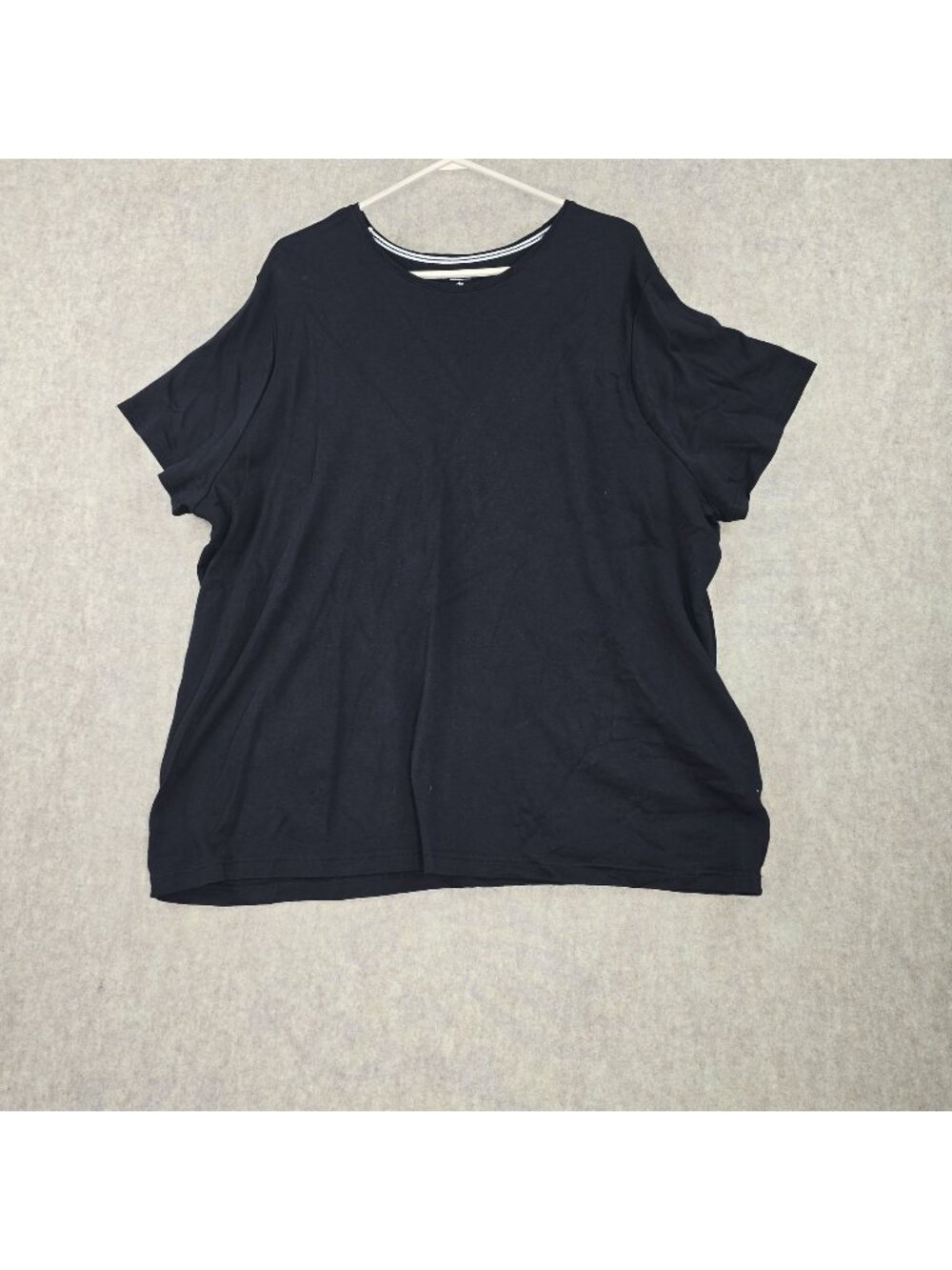 Croft & Barrow Womens The Classic Tee Black 3X Cotton Short Sleeve Relaxed Fit